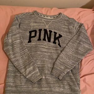 PINK grey sweater